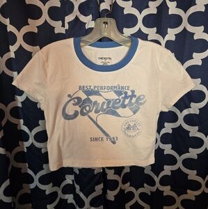 Chemistry Distressed Corvette Crop Top Size Small